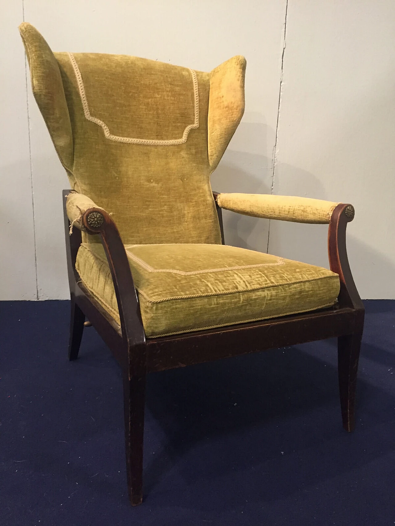 Pair of Bergère armchairs from the '40s to '50s 4