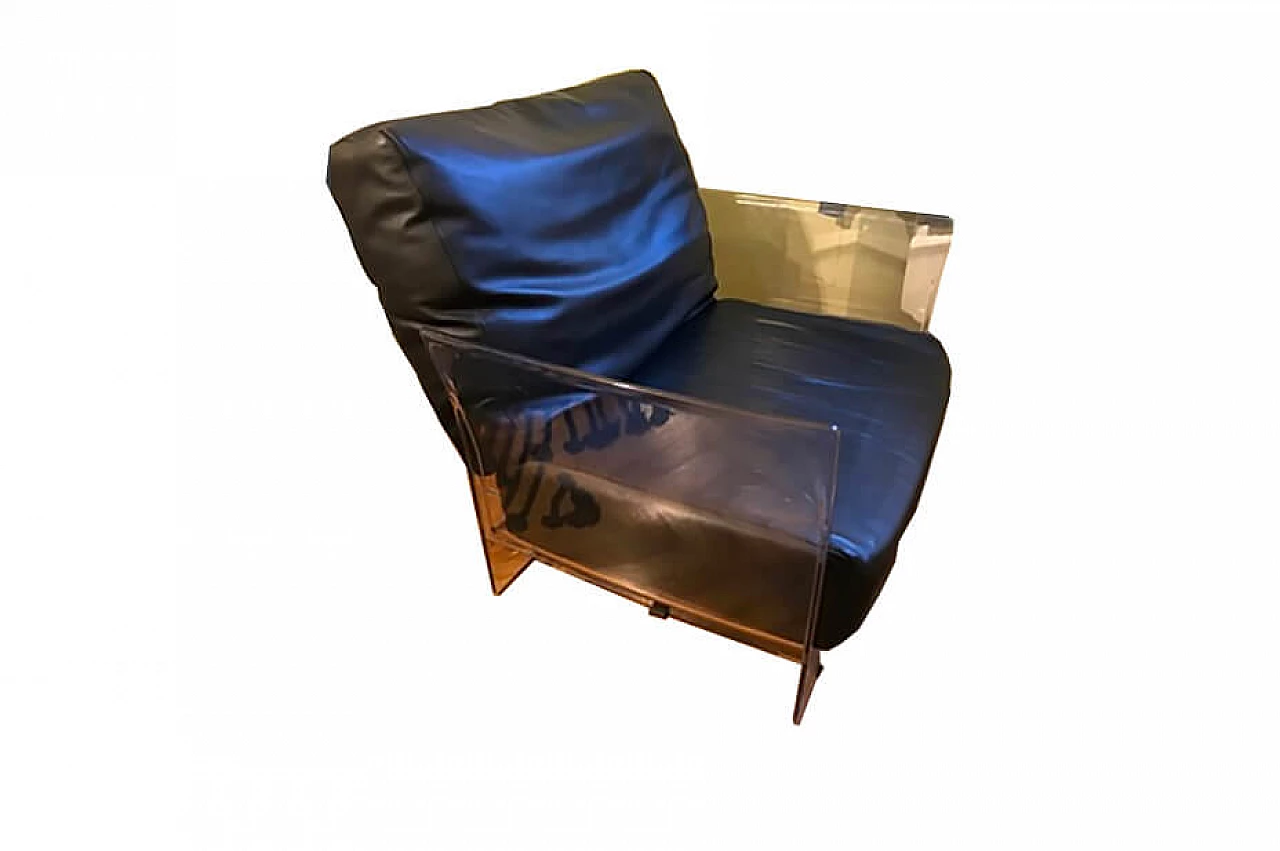 Pop Duo armchair by Kartell with transparent structure, Italy, 90s 1