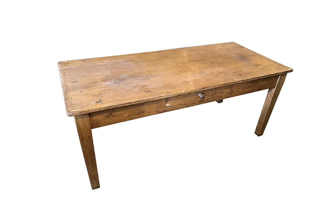 Rectangular rustic wooden table, Italy, early 20th century 1