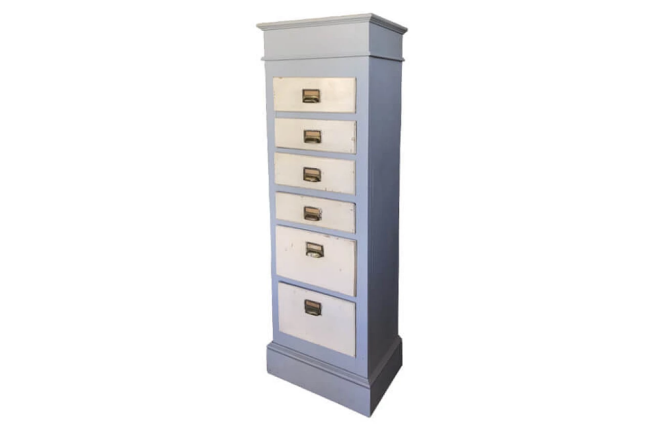 Office drawer unit grey and white '30s 1