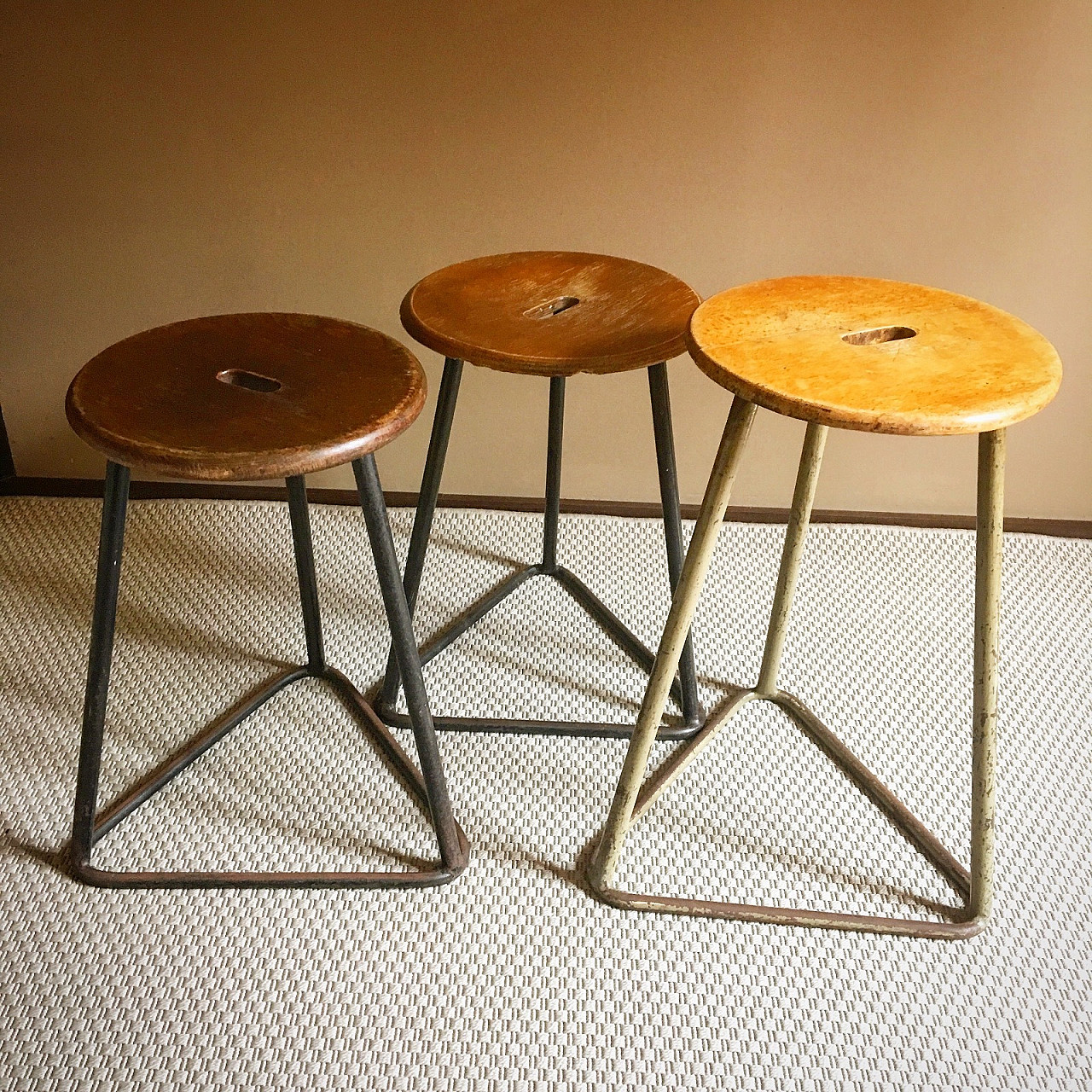 Set of industrial stools '60s 3