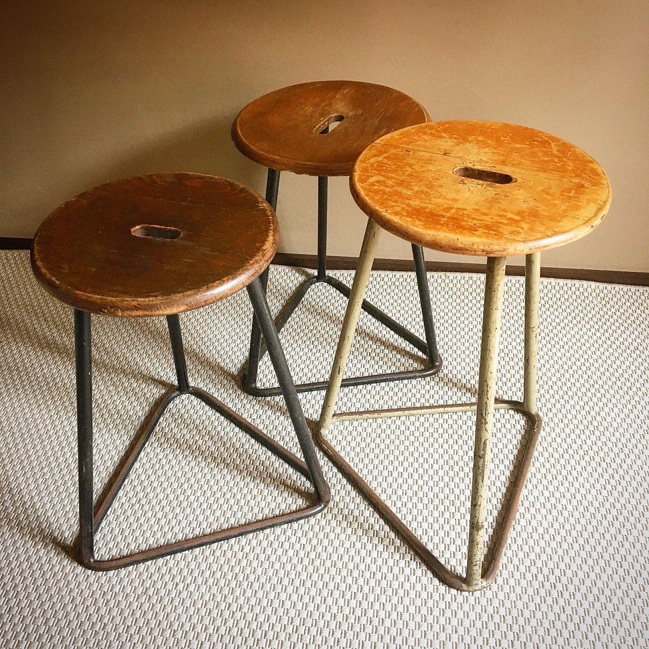 Set of industrial stools '60s 2