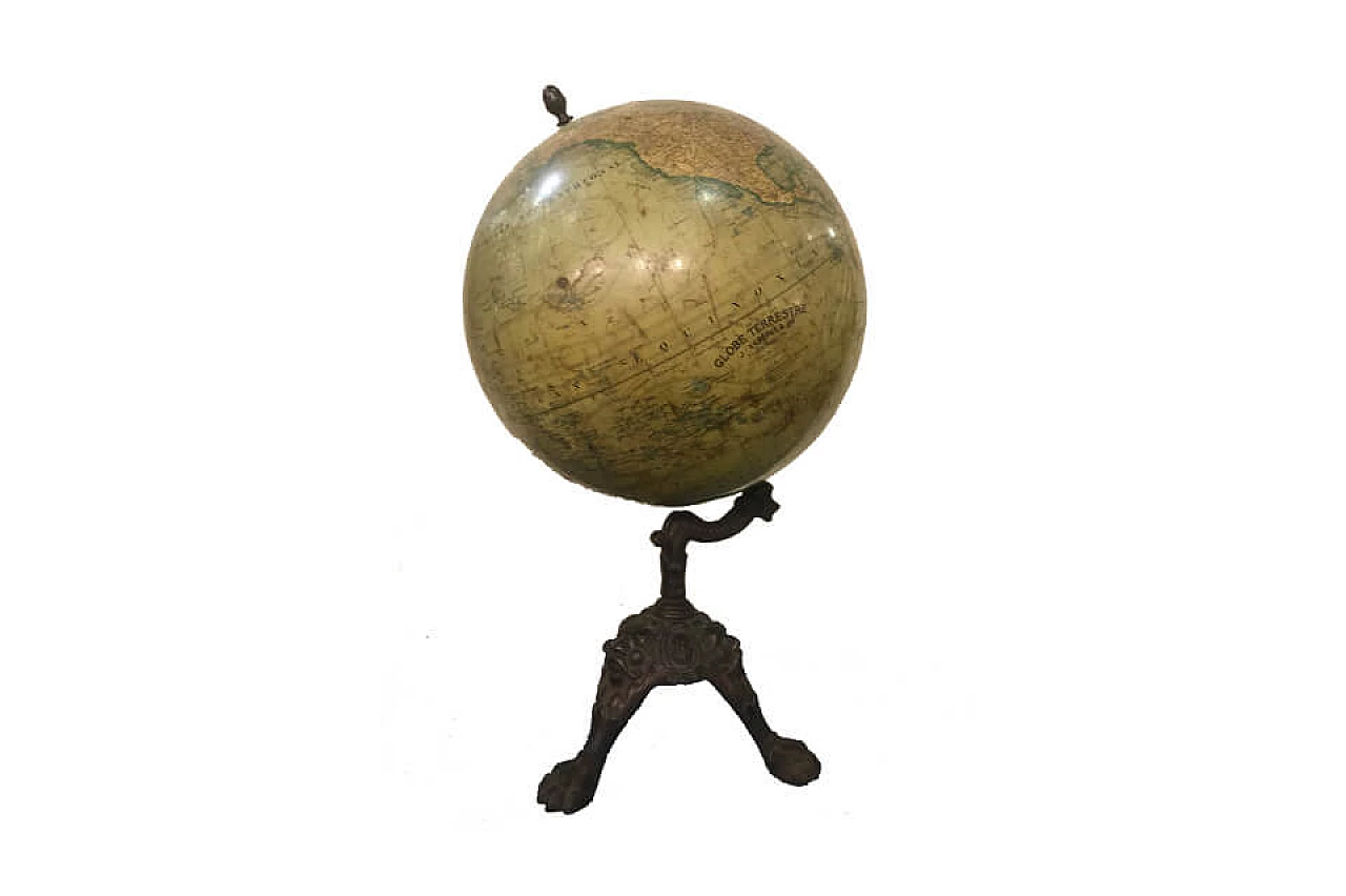 French terrestrial globe by J. Lebegue & Cie, Paris 1