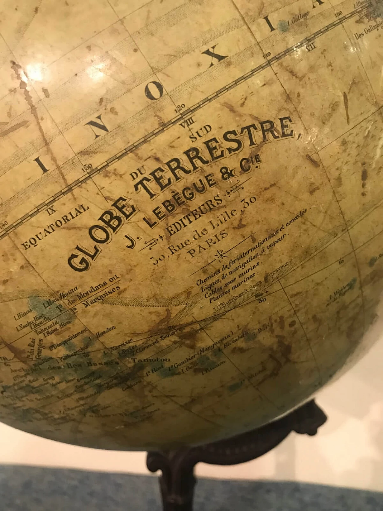 French terrestrial globe by J. Lebegue & Cie, Paris 3