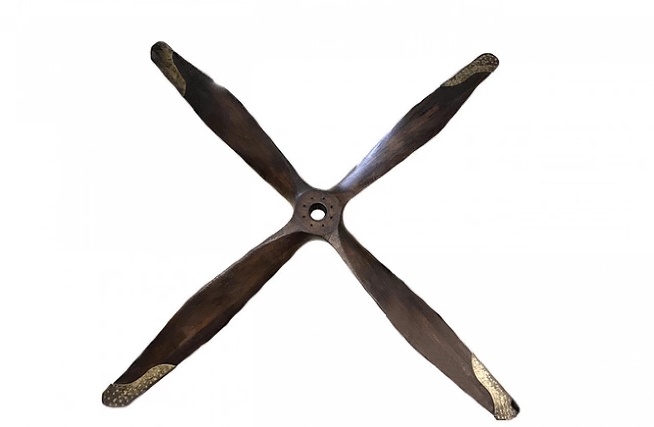 Large 4-blade propeller in wood and metal 1