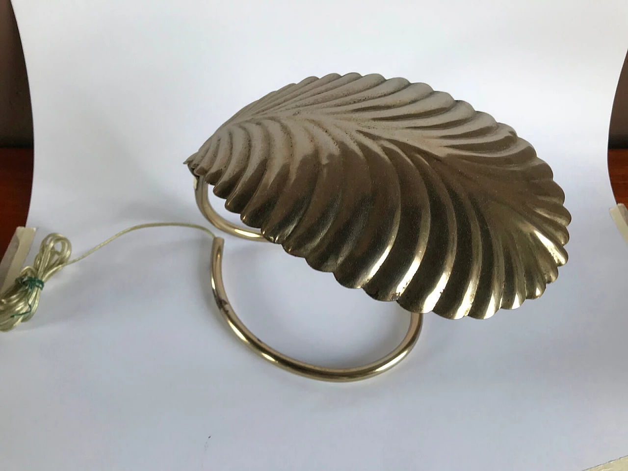 Tommaso Barbi style brass table lamp, Italy, 60s 5