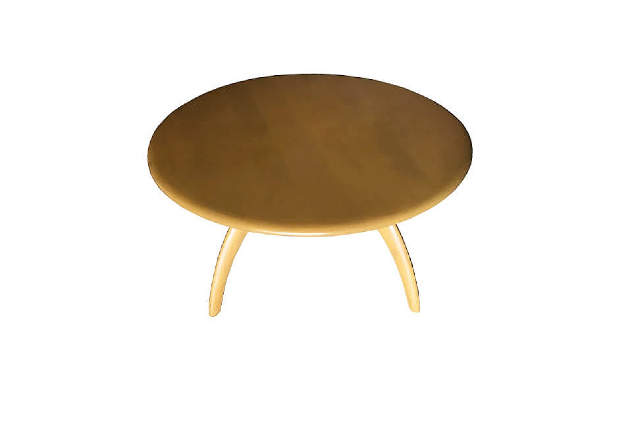 Round revolving birch coffee table, H. Wakefield, 1950s 1051648