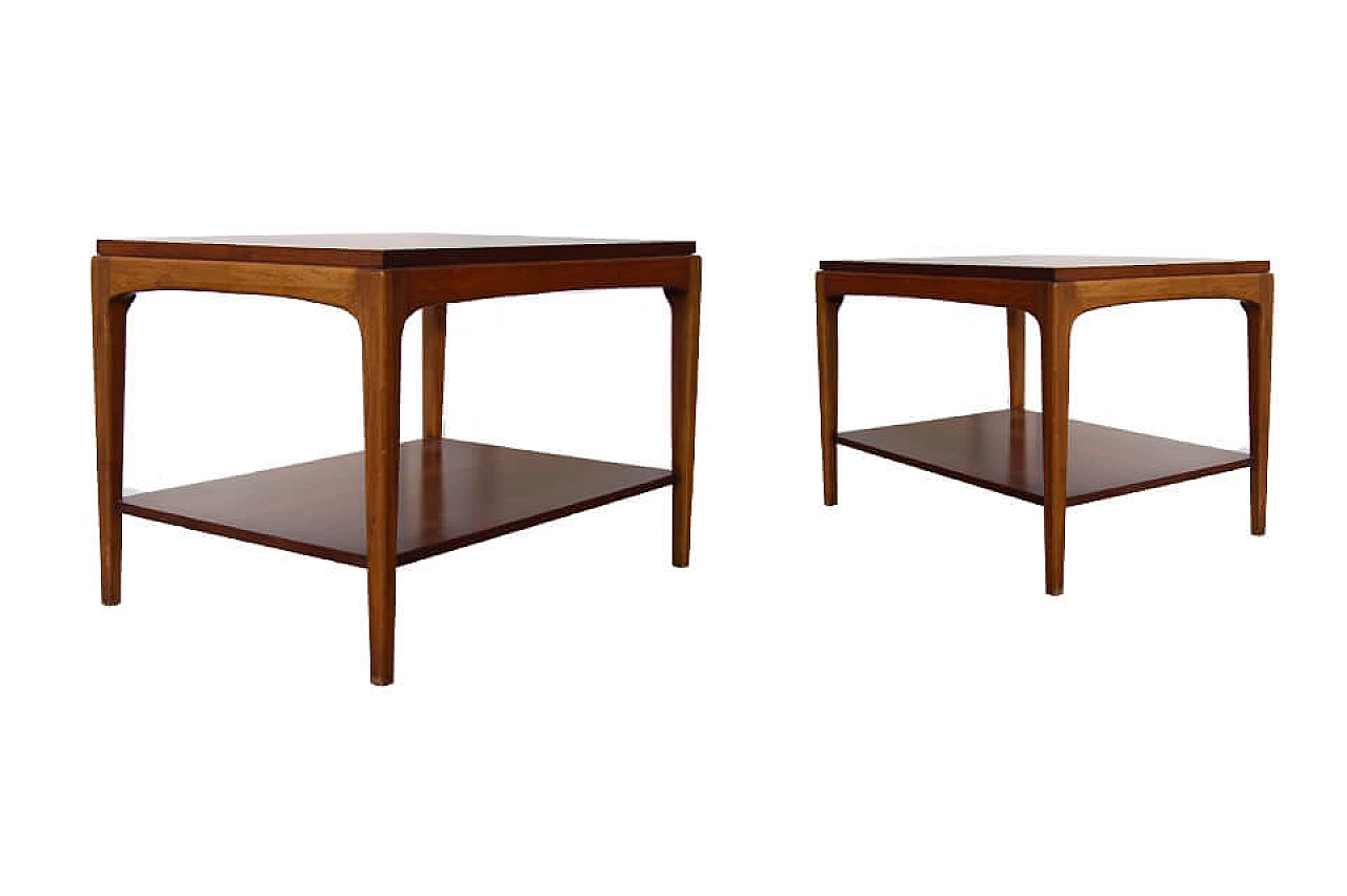 Pair of American tables by Lane Furniture 1950s 1