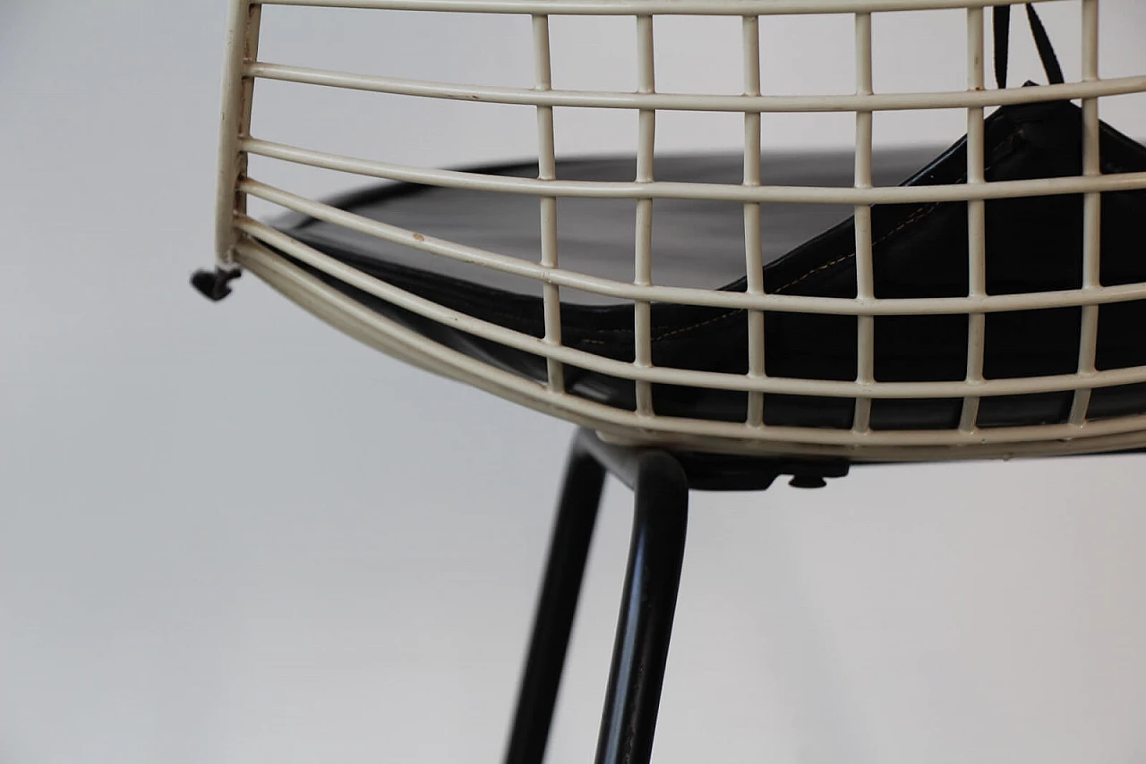 4 sedie nere "Wire" o "Bikini" di C.R. Eames  per H. Miller, anni '50 10