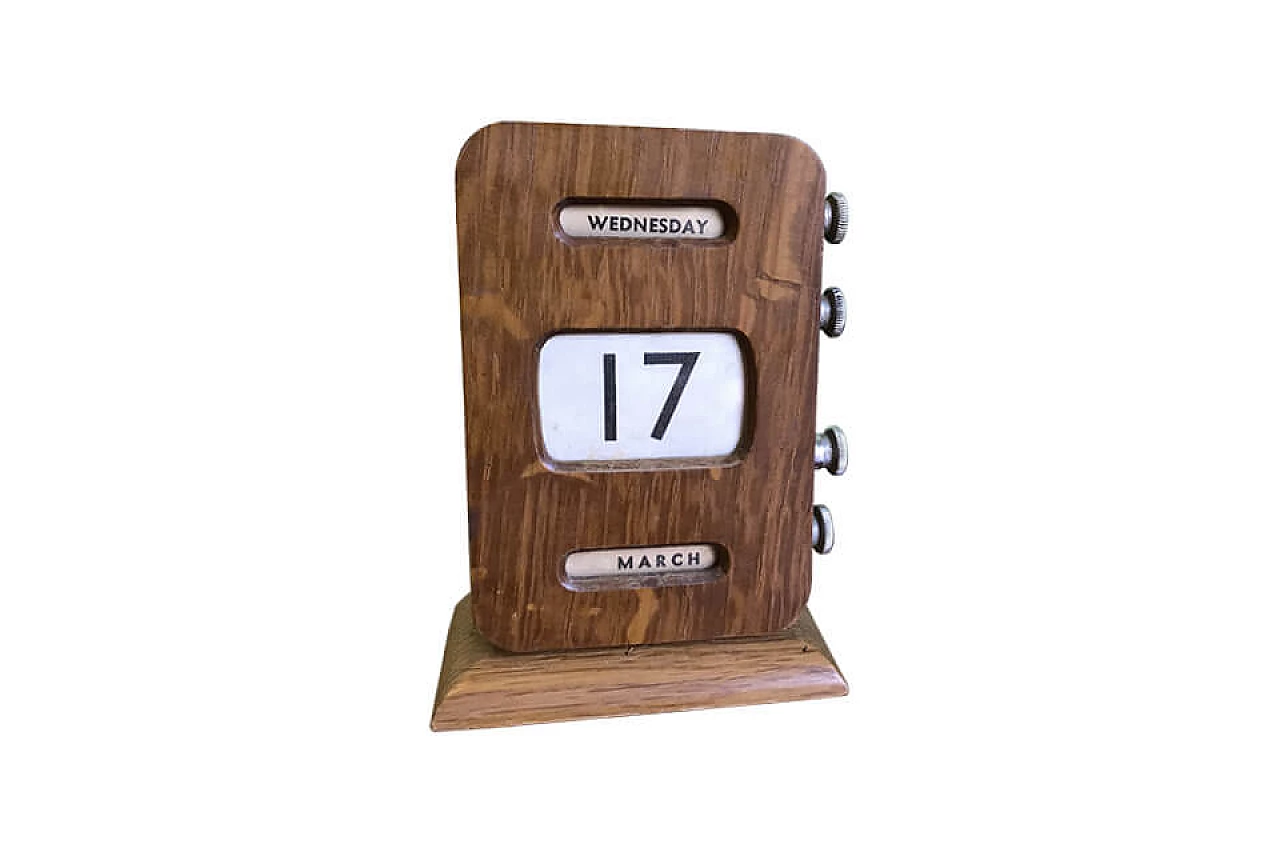 Calendario perpetuo da appoggio inglese in rovere  1052389