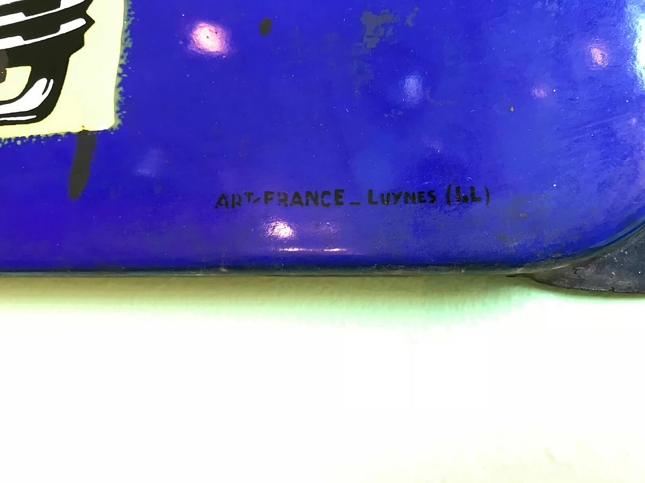 Termometro francese "Eyuem" in ferro smaltato blu 6