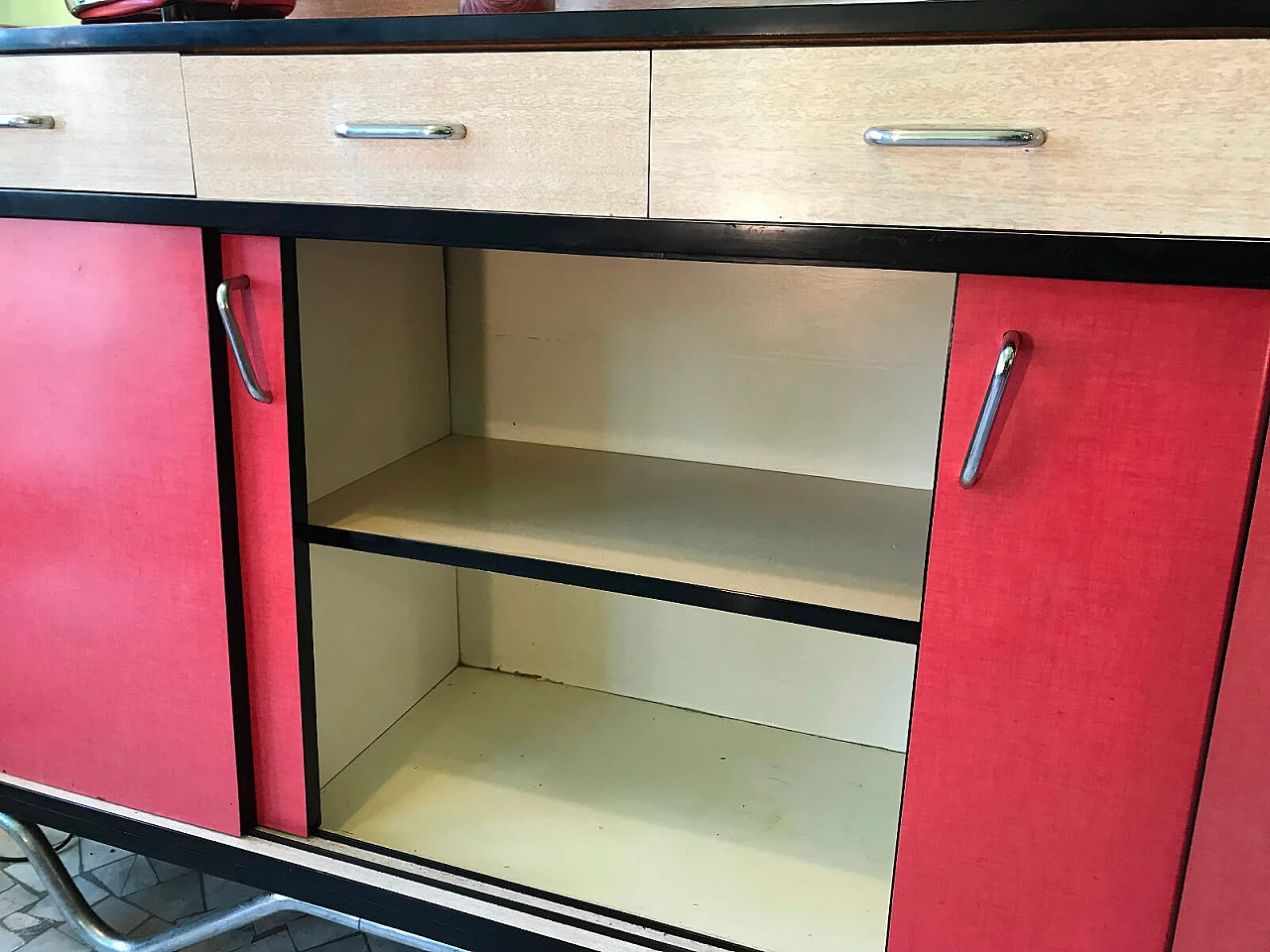 Mobile da cucina francese in formica, anni '50 6