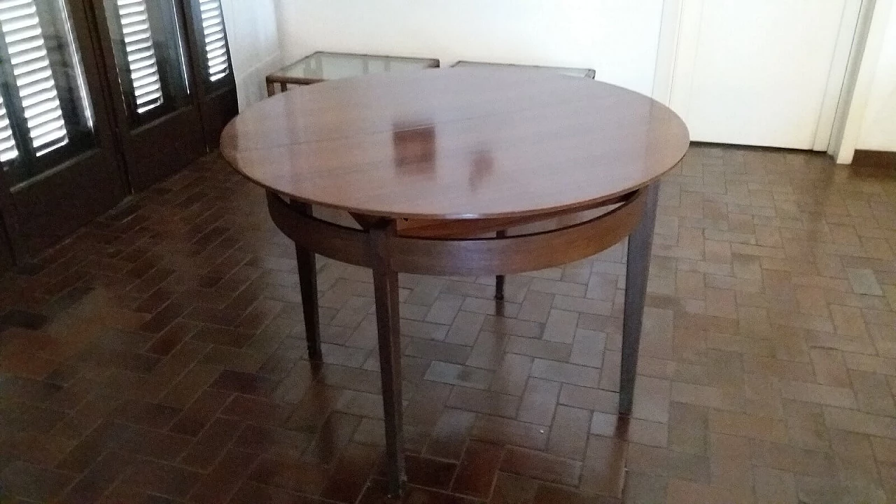 Tavolo allungabile in palissandro anni '50/'60 2