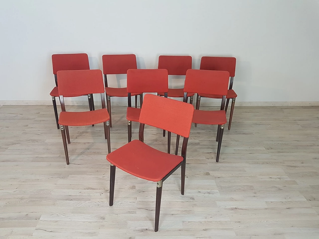 Set di 8 sedie S82 di Eugenio Gerli per Tecno, anni '60 5