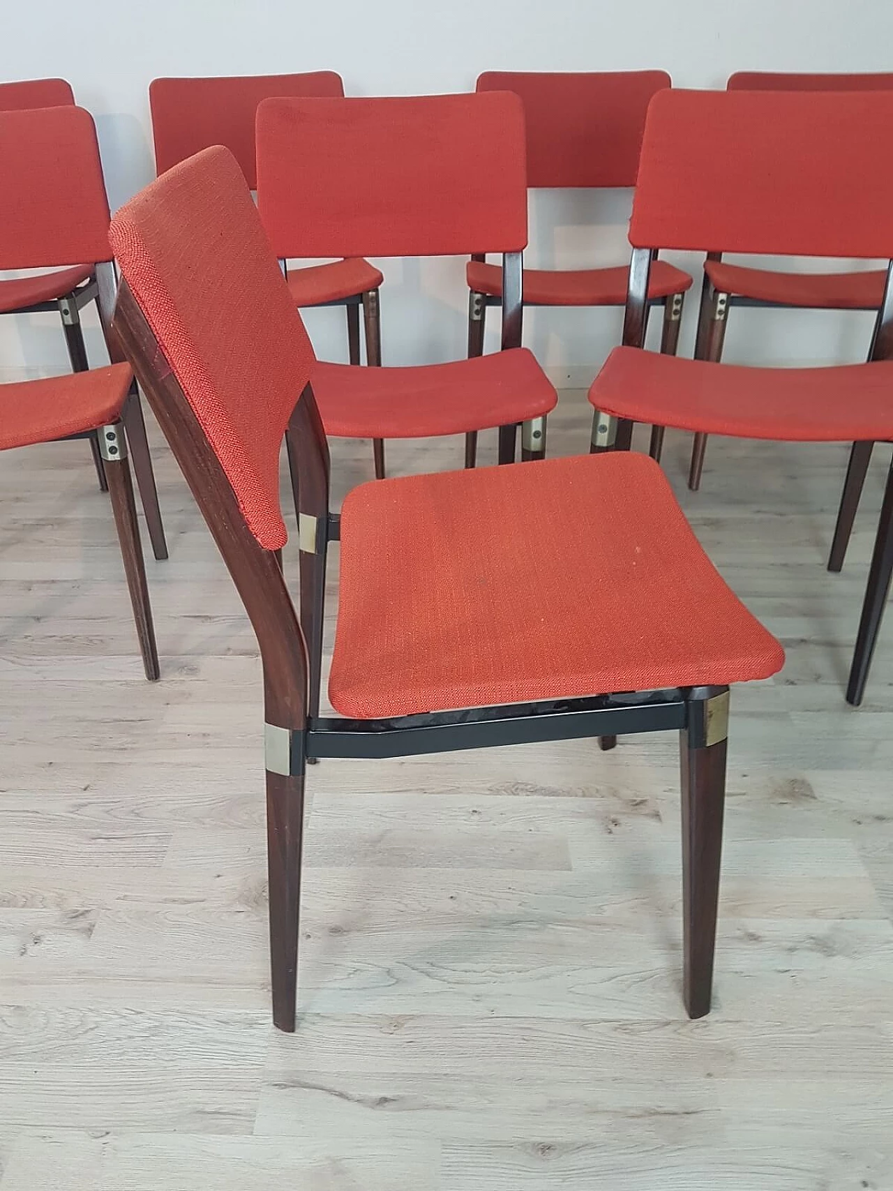 Set of 8 chairs "S82" by Eugenio Gerli for Tecno 10