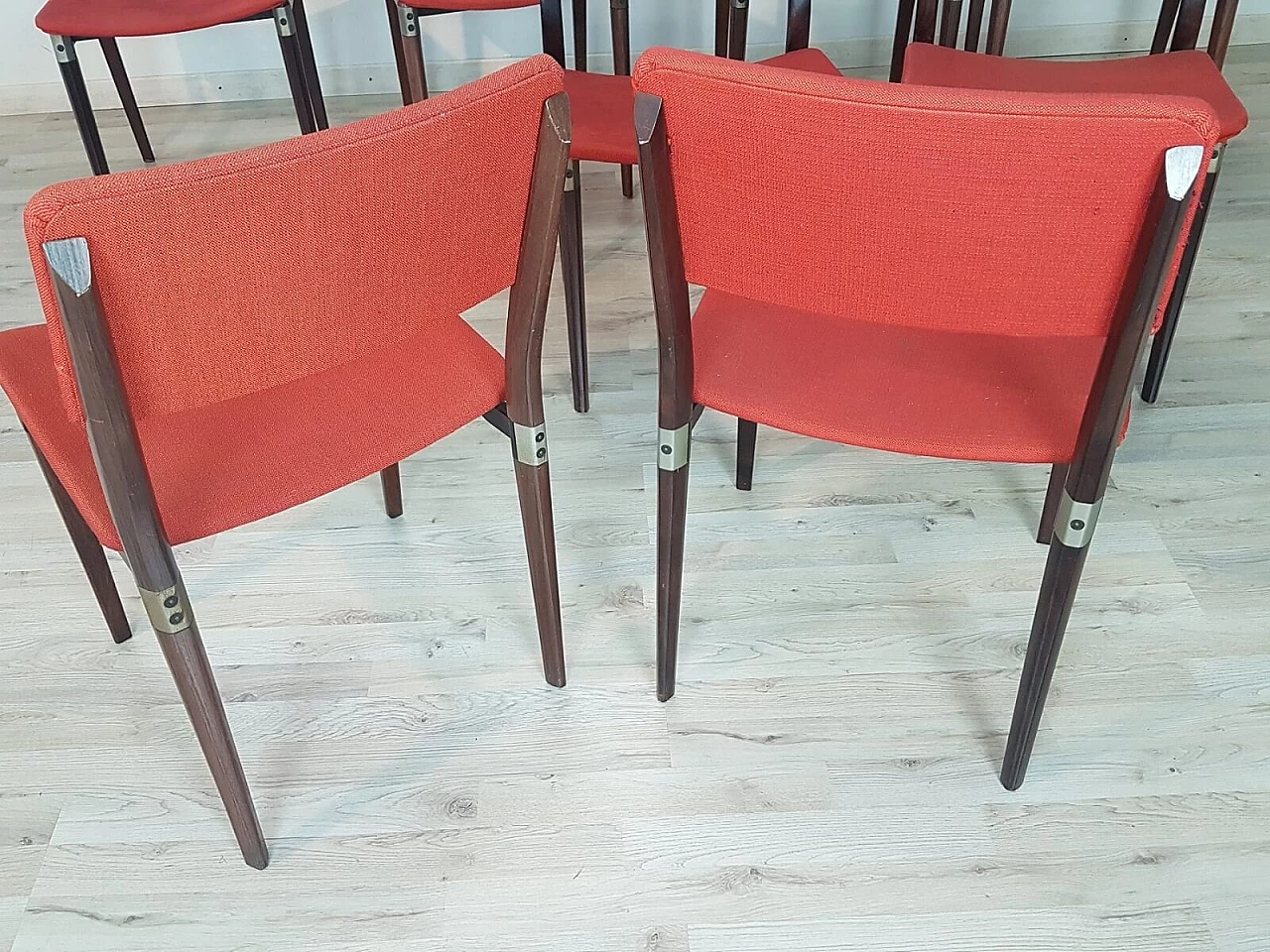 Set of 8 chairs "S82" by Eugenio Gerli for Tecno 12