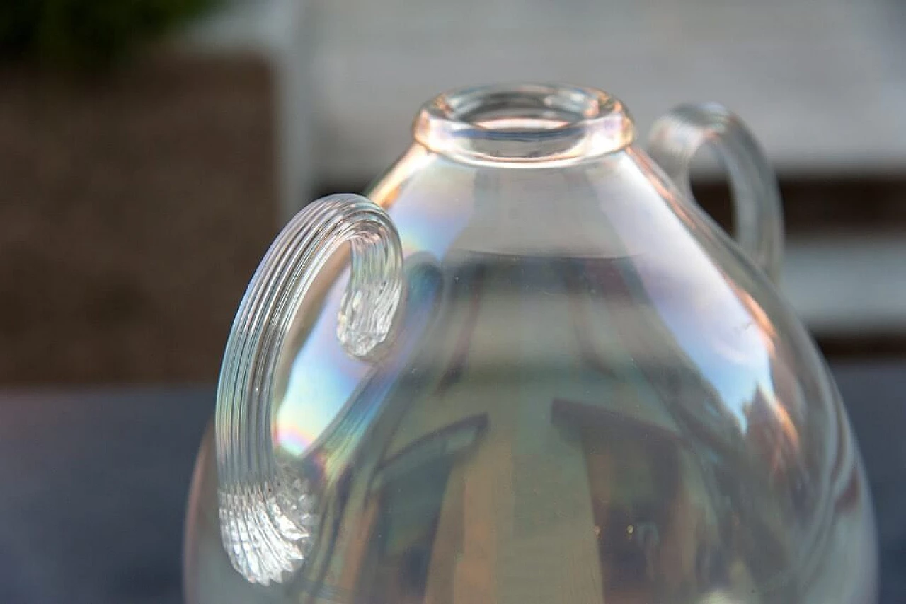 Vaso in vetro iridato di F. Poli per Seguso, Murano anni '40 5