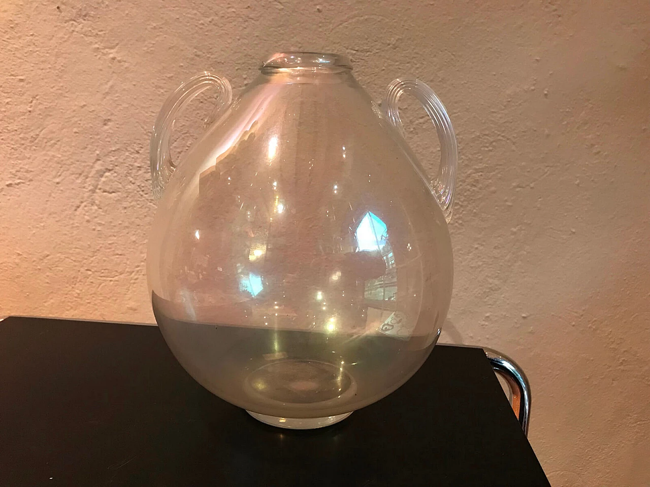 Vaso in vetro iridato di F. Poli per Seguso, Murano anni '40 2