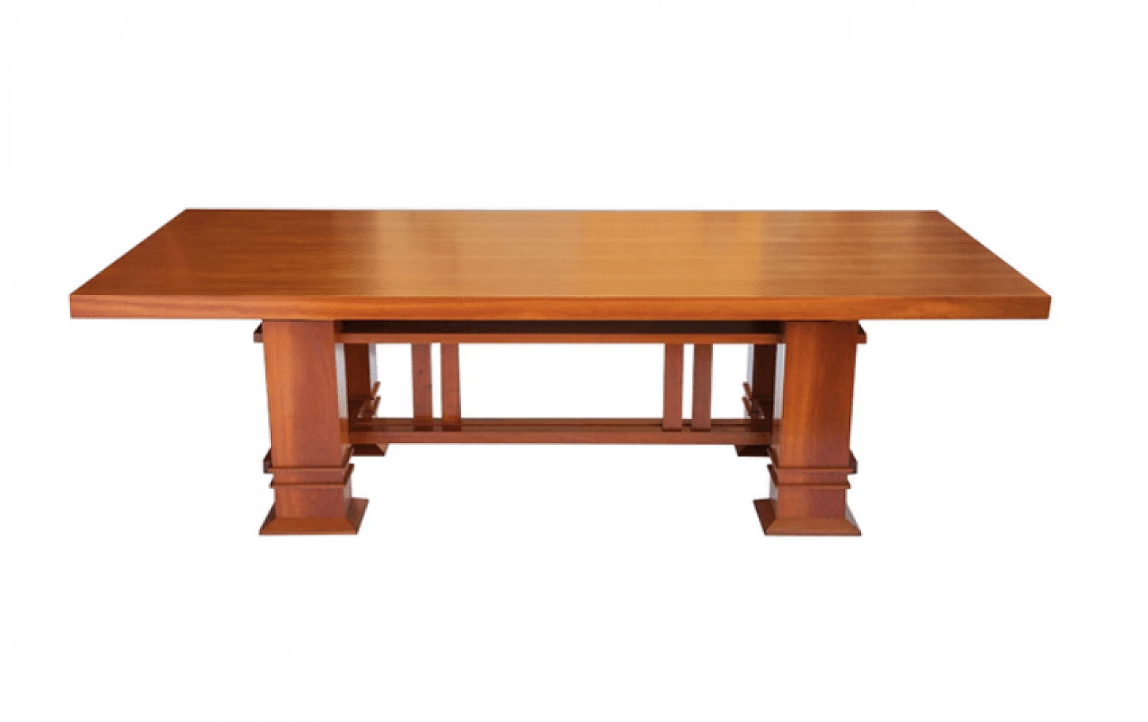 Allen 605 cherry wood table by Frank Lloyd Wright for Cassina, 1986 1