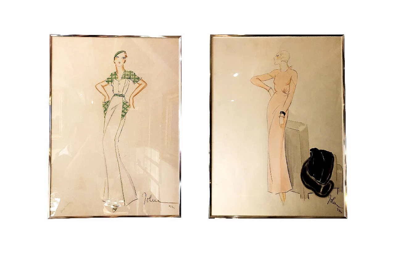 Coppia di figurini di John Guida 1