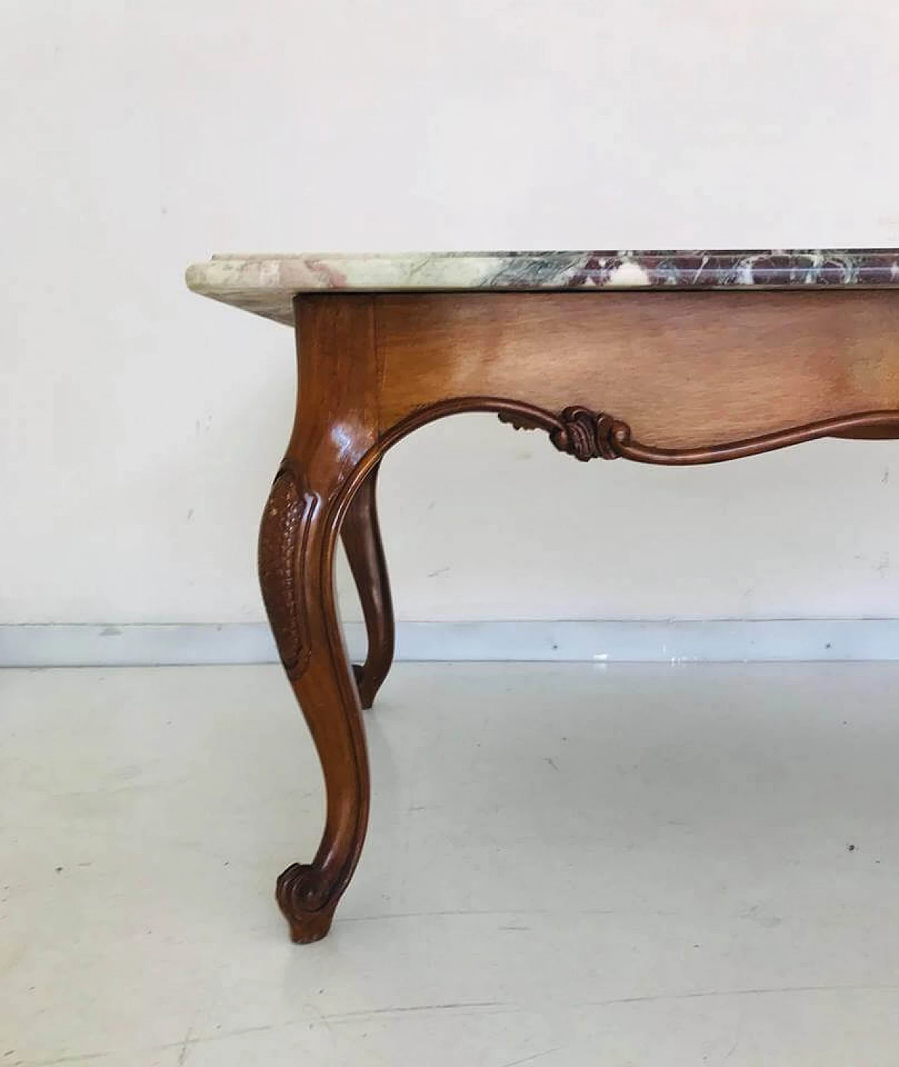 CHIPPENDALE STYLE MARBLE COFFEE TABLE DESIGN 50'S 3