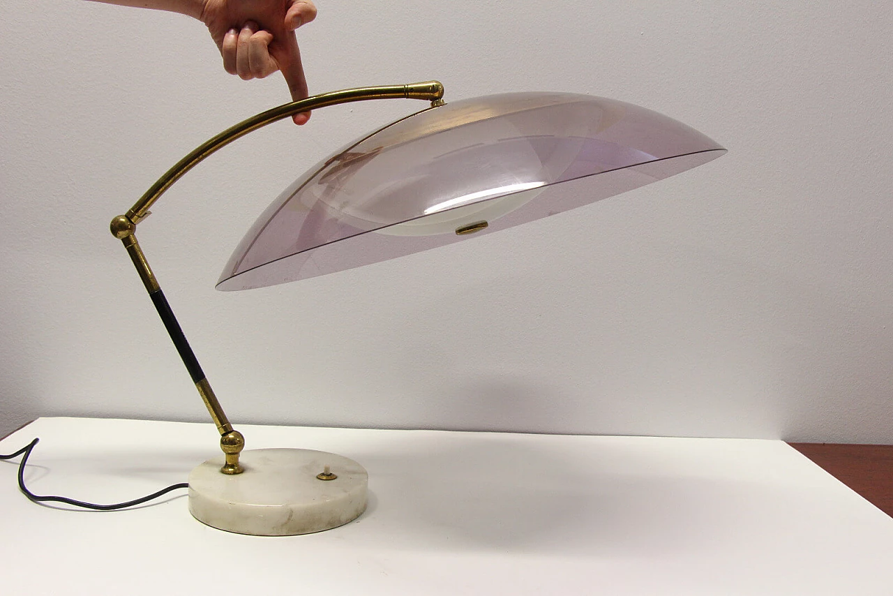 Stilux table lamp with hemispherical head, Italy, 60s 2