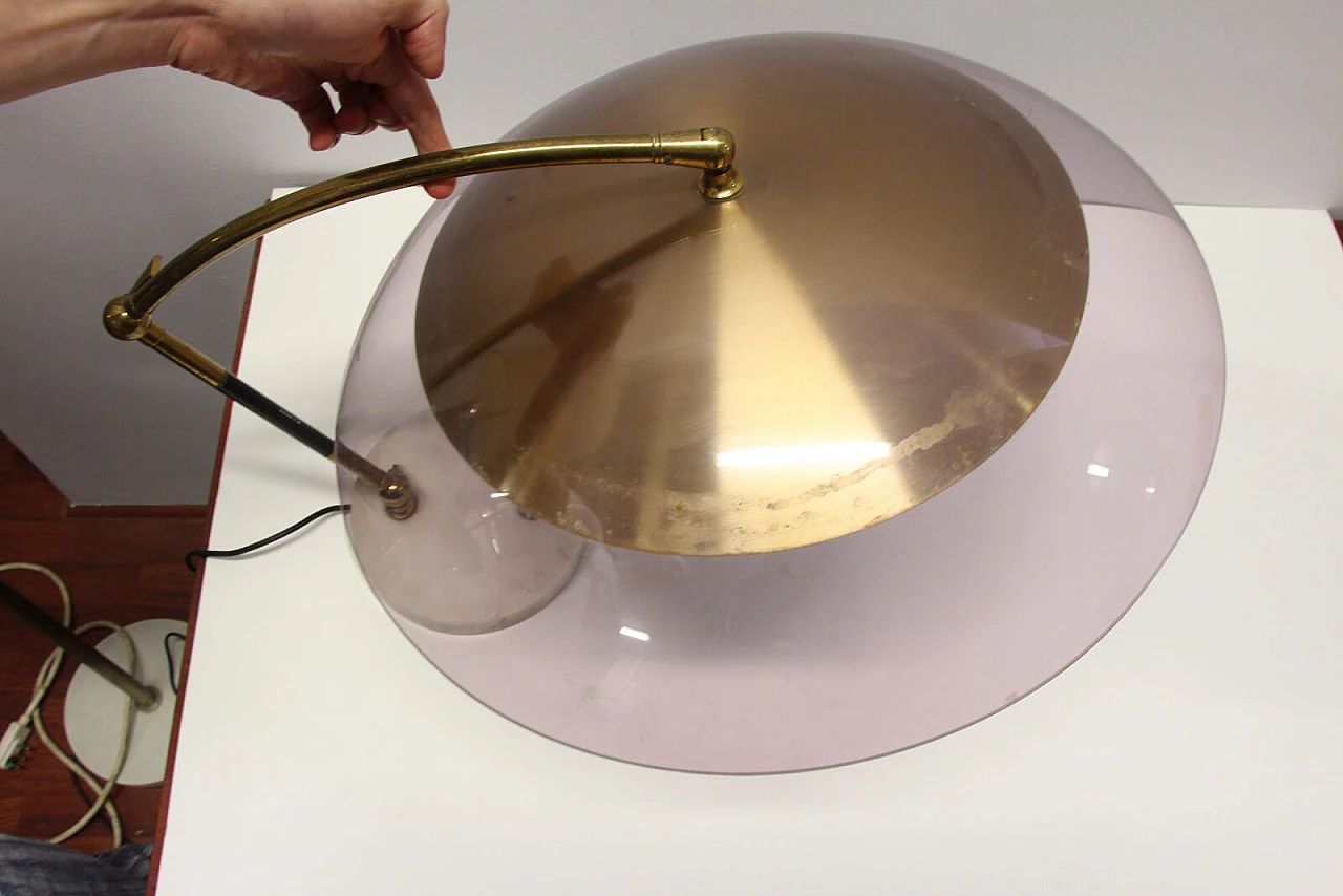 Lampada da tavolo Stilux con testa semisferica anni '60 3