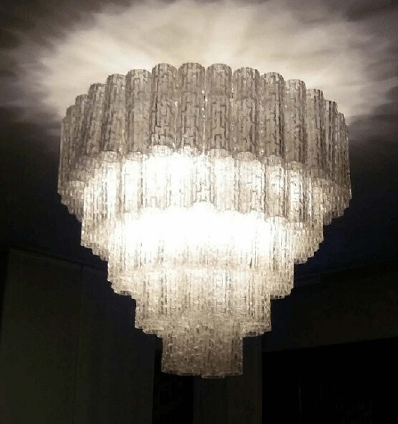 Grande lampadario "Venini" Tony Zuccheri 2