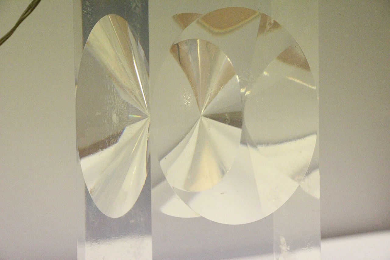 Lampada da tavolo con busto a finta molatura anni '70 6