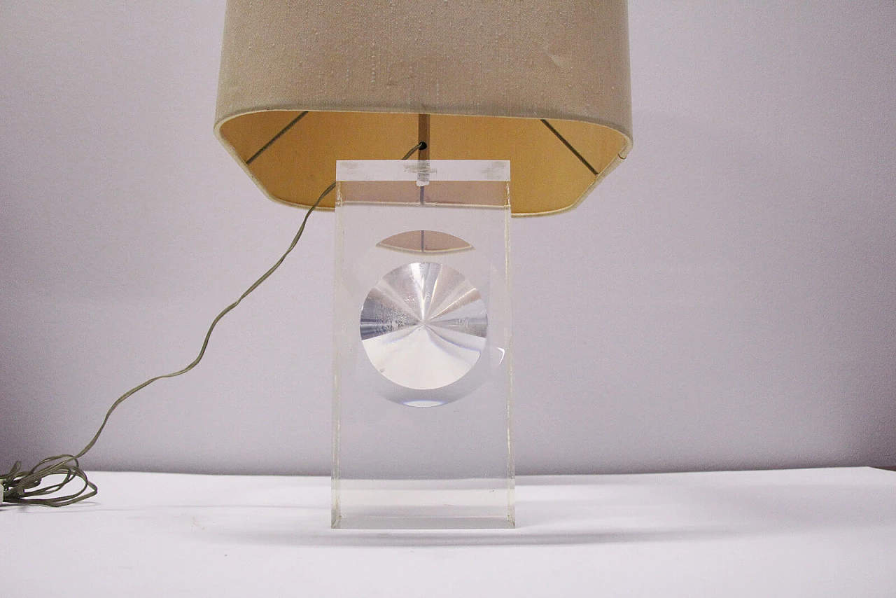 Lampada da tavolo con busto a finta molatura anni '70 3