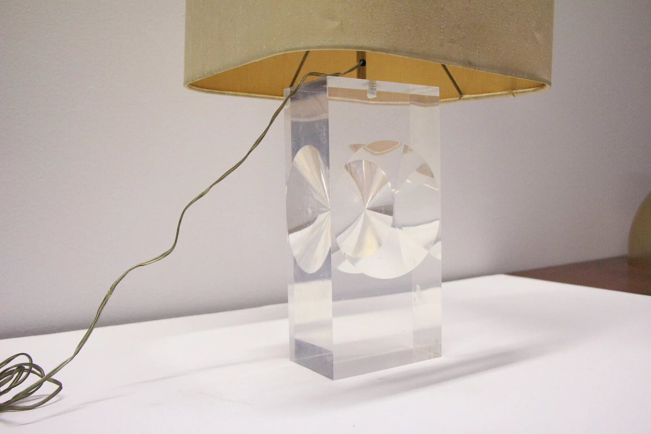 Lampada da tavolo con busto a finta molatura anni '70 4