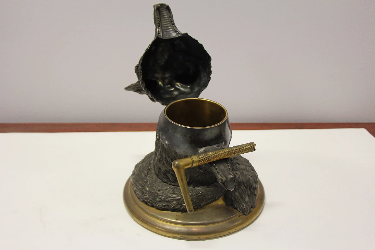 Volpe porta tabacchi in bronzo dei primi del '900 7