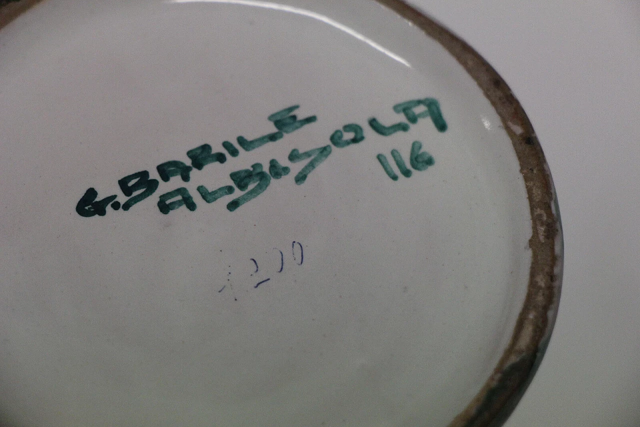 Piccolo vaso di G. Barile in ceramica policroma, anni '50  5