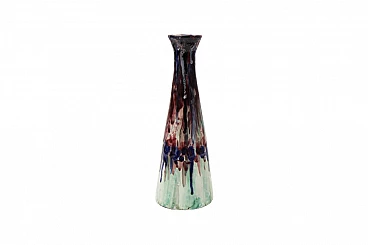 Piccolo vaso di G. Barile in ceramica policroma, anni '50 