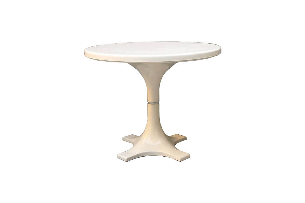 White round table model 4993 by Castelli Ferrieri and Gardella for Kartell, 1967 1