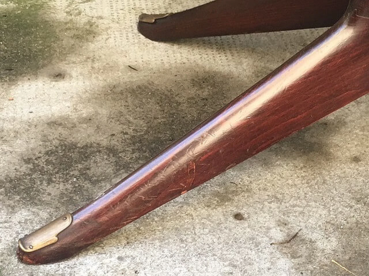 Italian Mid Century dining table with glass top, Italy, 50s 6