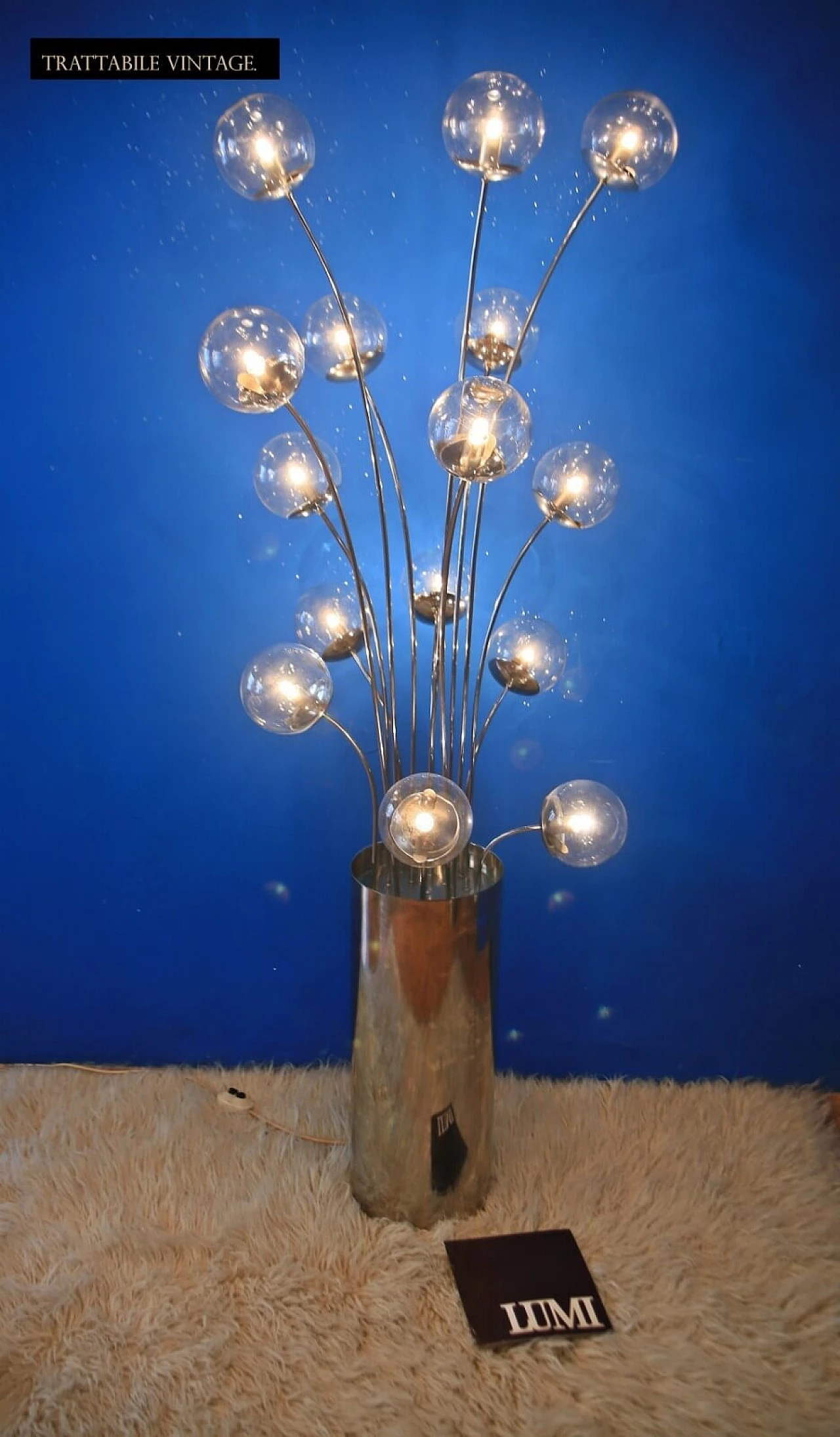 Lampada da terra LUMI mod. 1036/15 Pia Guidetti Crippa anni '70  2