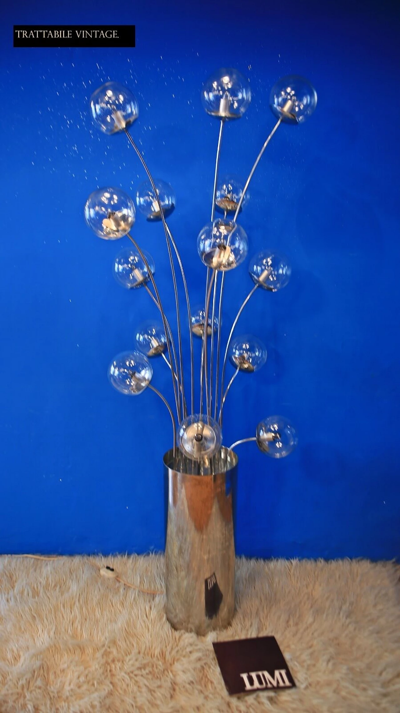 Lampada da terra LUMI mod. 1036/15 Pia Guidetti Crippa anni '70  5