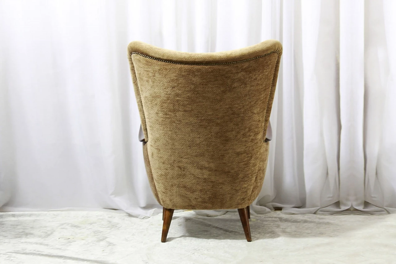 Vintage velvet armchair 5