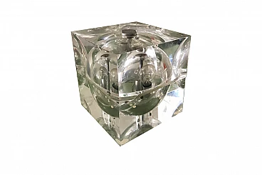 Lampada Cubosfera in plexiglass nello stile di Alessandro Mendini.