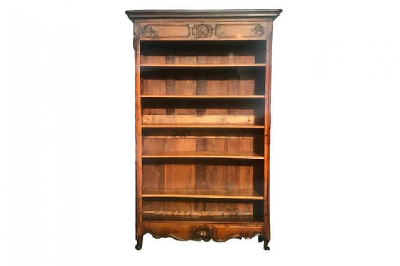 French provencal bookcase in walnut, second half 19th century 1
