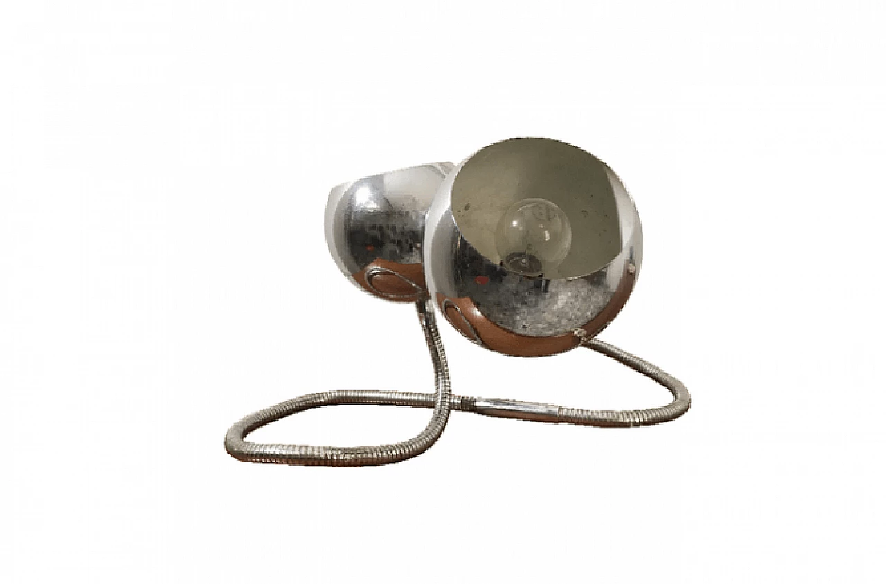 Lampada tubo flessibile Reggiani in metallo cromato 1