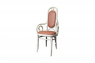 Sedia bianca in Lacquered bentwood armchair by Thonet 80's