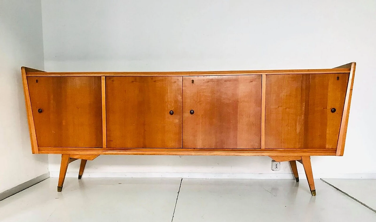 Sideboard cabinet in marble and wood design '60s 2