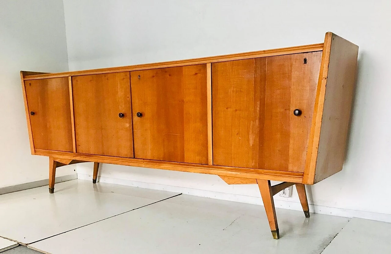 Sideboard cabinet in marble and wood design '60s 5