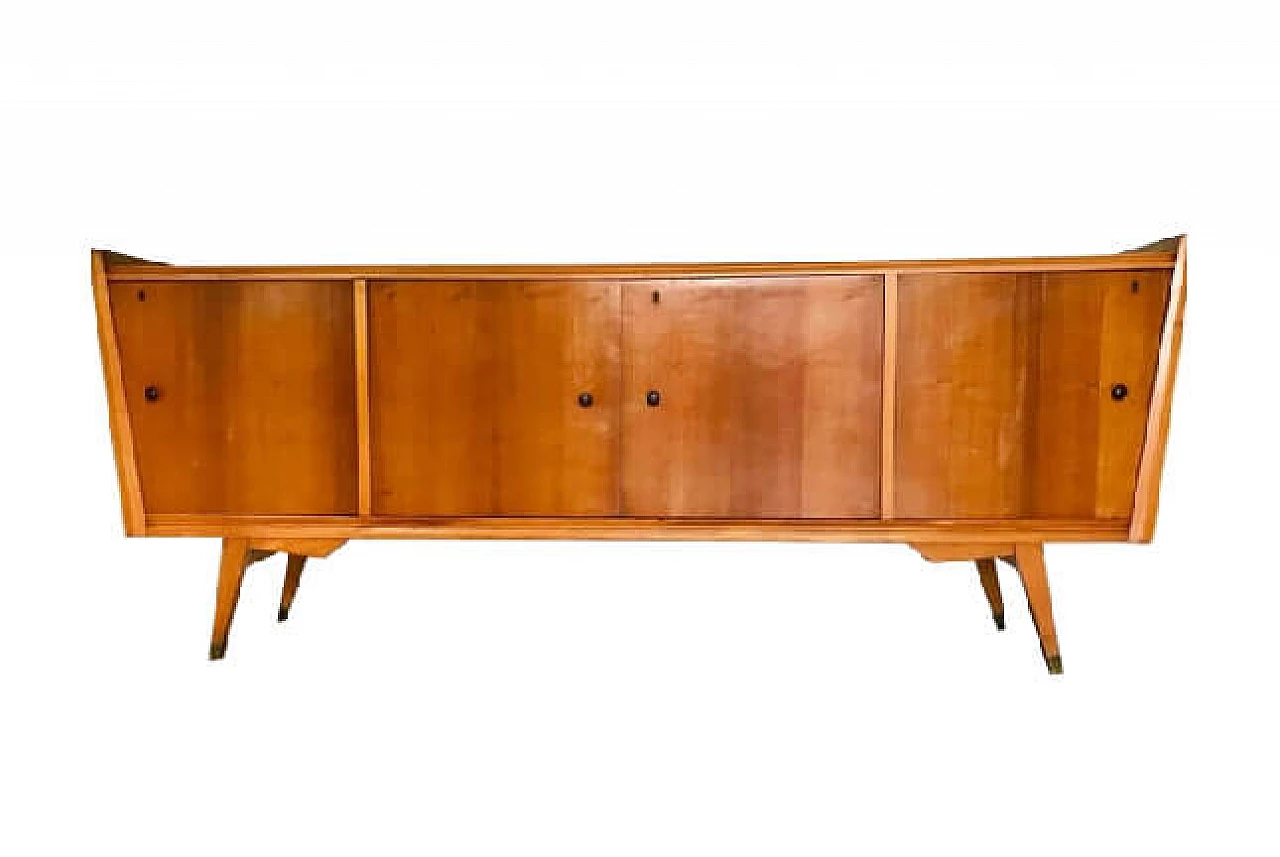 Sideboard cabinet in marble and wood design '60s 1