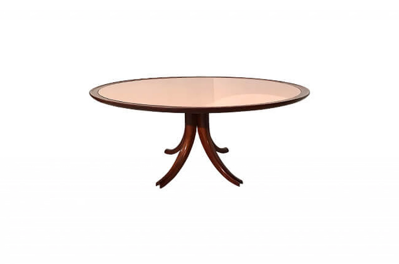 Round coffee table with mirror Pietro Chiesa for Fontana Arte 1