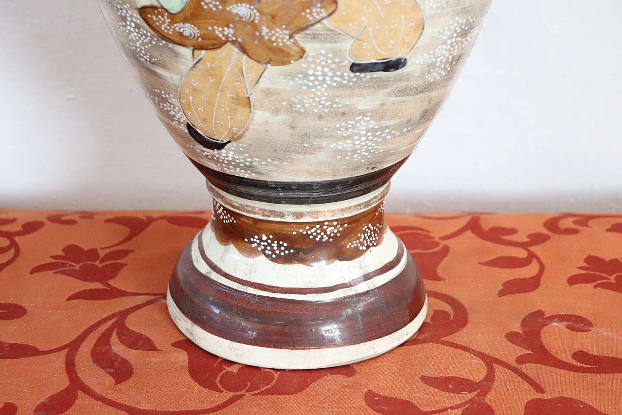 Vaso Vintage Satsuma in Ceramica decorata a mano, 1960 10
