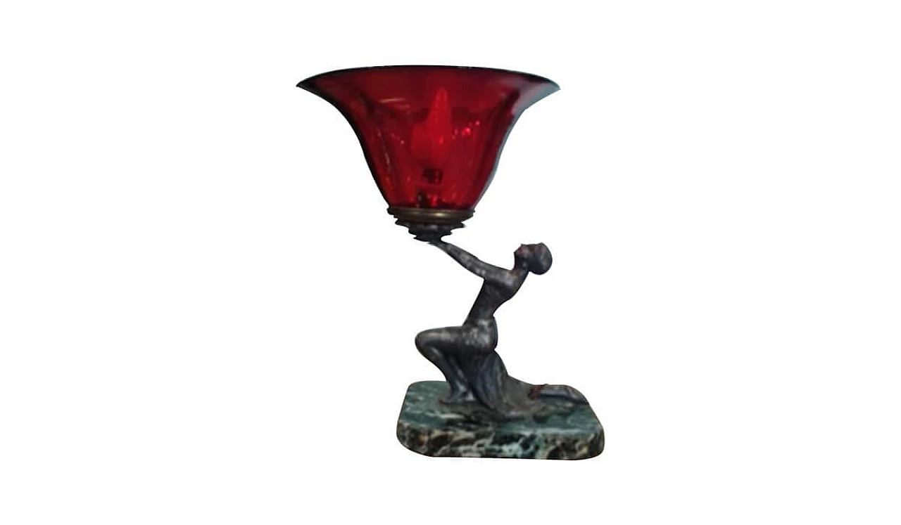 Déco lamp with female figure 1