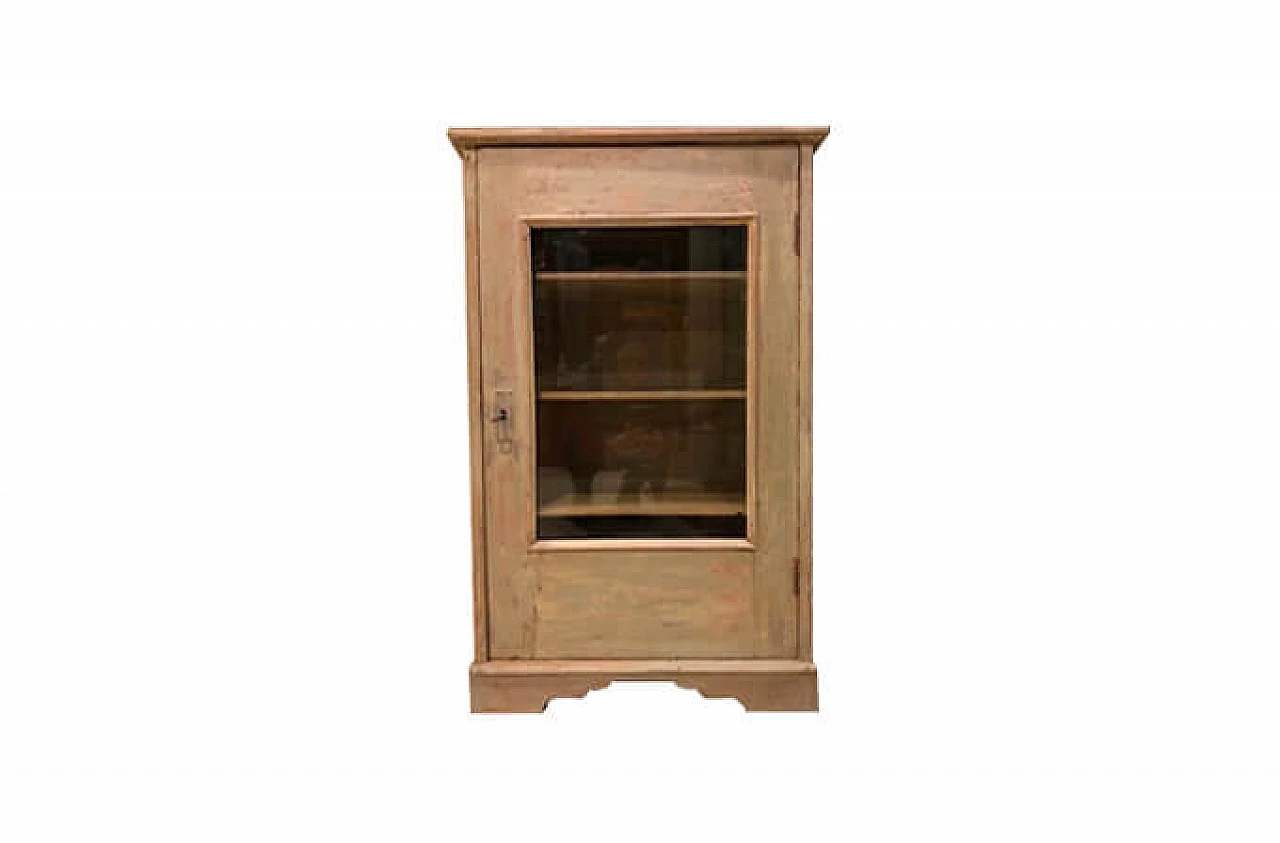 Vetrina anni ‘20/30 rustica verde/beige legno 1